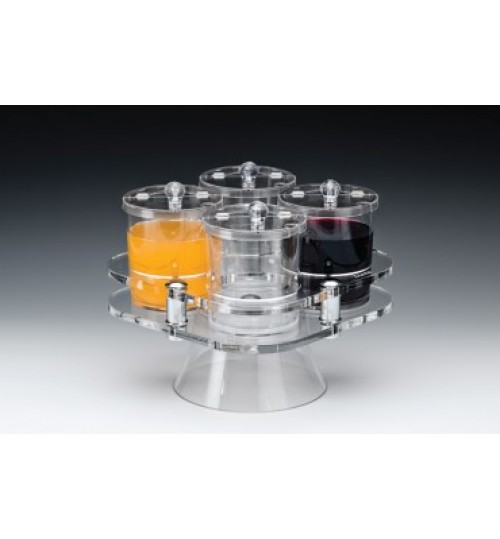 POLYCARBONAT SOSLUK REÇELLİK, BAHARATLIK STANDI / DÖNER 0,75 LİTRE 27 X 27 X H: 23 Cm